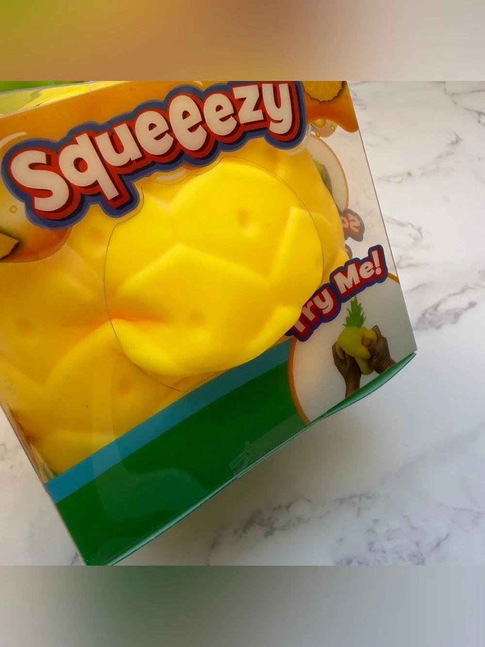 Sunny Days Entertainment Squeezy Pineapple Tactile Squeeze Toy Yellow/Green 3+